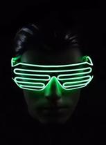 Óculos Futurista Para Carnaval De Salvador E Rio - Neon Led Verde Para Blocos De Rua E Camarote