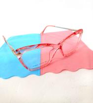 Oculos Gatinho Rosa Cristalizado Para Descanso E Leitura - Dinka