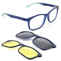 Oculos Grande Esportivo Armação ClipOn Dia Noite Smart 950