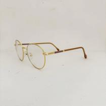Óculos Grau Eclipse Dourado com Marrom - VistaLab Óculos Grau Eclipse Dourado com Marrom - VistaLab