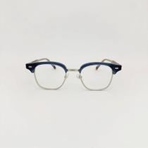 Óculos Grau Glitch Azul com Tartan - VistaLab Óculos Grau Glitch Azul com Tartan - VistaLab