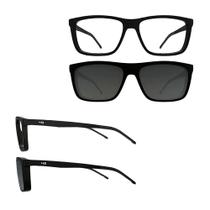 Óculos Grau Hb 0380 Matte Black Clip On Polariz Gray T50 Óculos Grau Hb 0380 Matte Black Clip On Polariz Gray T50