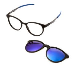 Óculos HB Duotech 0253 Clip On Matte Black D. Blue Polarized