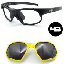 Oculos Hb Rush Bike Lentes Grau 10276243 + 1 Clipon Amarelo