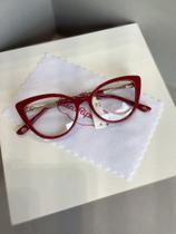 Óculos infantil Lilica Ripilica modelo 231 na cor marsala com detalhe cinza na aste