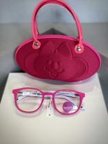 Óculos infantil Mundo Ripilica modelo 004 na cor rosa e branco