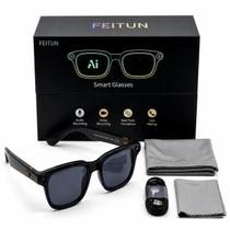 Óculos Inteligente Feitun F8 Câmera Full HD 1080p Bluetooth Tradutor Gravação Mãos Livres Óculos Inteligente Feitun F8 Câmera Full HD 1080p Bluetooth Tradutor Gravação Mãos Livres