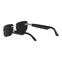 Óculos inteligentes AI A19 Bluetooth 6.0 com lentes polarizadas pretas