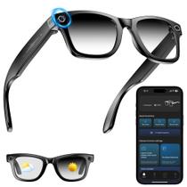 Óculos Inteligentes com Câmera hellibito AI 8MP Vídeo 1080P