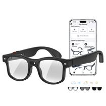 Óculos inteligentes Mrauzlty com câmera AI, Bluetooth e lentes fotocromáticas
