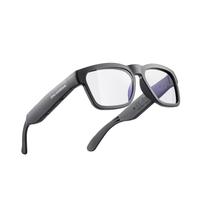 Óculos inteligentes OHo, óculos de segurança com alto-falante Bluetooth, proteção UV interna/externa e controle de voz, unissex (lente de luz azul)