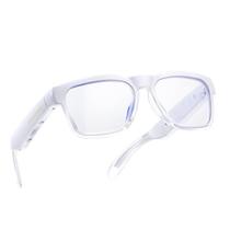 Óculos inteligentes OHo, óculos de segurança com alto-falante Bluetooth, proteção UV interna/externa e controle de voz, unissex (lente de luz azul)