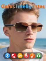 Óculos inteligentes SACOSDING Aviators Bluetooth 5.4 com AI Voice, indução automática ligada/desligada