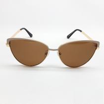 Óculos JHV Feminino Luxo Armação Dourada Com Lente Polarizada e Proteção UV Original 135 Óculos JHV Feminino Luxo Armação Dourada Com Lente Polarizada e Proteção UV Original 135
