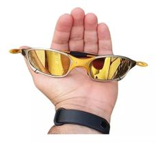 Oculos Juliet Lupa 24k Polarizado Pinado X Metal Penny Doublex Juju Dourado Armação Ferro - TOPLUPAS