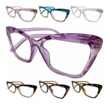 Óculos Leitura Com Grau Diamante Gatinho Feminino Descanso