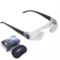 Oculos lupa auxiliar max tv miopia ideal para tv amplificador de imagem ajustavel