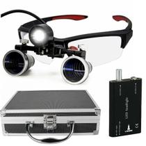 Óculos Lupa Cirúrgica 3,5x Com Led para Médico Cirurgião Odontólogo Preto 639-B - Lorben Óculos Lupa Cirúrgica 3,5x Com Led para Médico Cirurgião Odontólogo Preto 639-B - Lorben