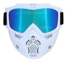 Óculos Mascara Motocross Airsoft Paintball Tático Destacável