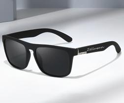 Óculos Masculino De Sol Polarizado Preto Quadrado Moderno De Luxo Com Proteção UV400 Óculos Masculino De Sol Polarizado Preto Quadrado Moderno De Luxo Com Proteção UV400