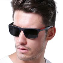 Óculos Masculino De Sol Polarizado Retangular Vermelho Com Proteção 400UV - ORIGINAL