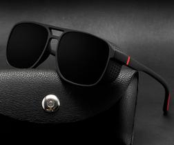 Óculos Masculino De Sol Polarizado Steampunk Vintage com Proteção 400UV