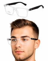 Oculos Masculino Para Grau Armação Esporte Fino Armação Retangular E8