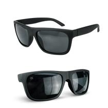Óculos masculino preto proteção uv emborrachado praia verao esportivo presente Lente preta estiloso