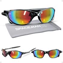 oculos masculino sol proteção uv lupa verão praia + casebr lente espelhada qualidade premium acetato vilão presente