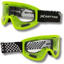 Óculos mattos rancing motocross amarelo fluor trilha mx