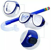 Óculos Mergulho Snorkel Infantil Juvenil Silicone Natação - DM Variedades