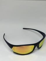 Óculos - Modelo: Jaguaribe - Preto/laranja - Formato: Bike fino