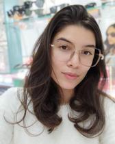 Óculos Morena Rosa Moda Quadrado transparente