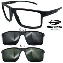 Oculos Mormaii 6127 Swap 5 A14 Com 2 Clipons Cinza e G15 Oculos Mormaii 6127 Swap 5 A14 Com 2 Clipons Cinza e G15