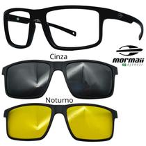 Oculos Mormaii 6127 Swap 5 A14 Com 2 Clipons Cinza e Noturno