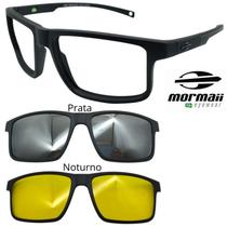 Oculos Mormaii 6127 Swap 5 A14 Com 2 Clipons Prata e Noturno Oculos Mormaii 6127 Swap 5 A14 Com 2 Clipons Prata e Noturno
