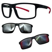 Oculos Mormaii 6127 Swap 5 A85 Com 2 Clipons Red e Prata
