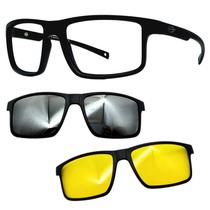 Oculos Mormaii 6127 Swap 5 Com 2 Clipons Prata e Noturno