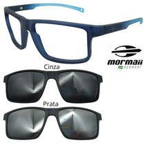 Oculos Mormaii 6127 Swap 5 KC6 Com 2 Clipons Cinza e Prata