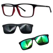 Oculos Mormaii 6132 Swap 4 AA9 Com 2 Clipons Cinza e Verde