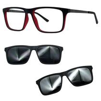Oculos Mormaii 6132 Swap 6 AA9 Com 2 Clipons Cinza e Prata