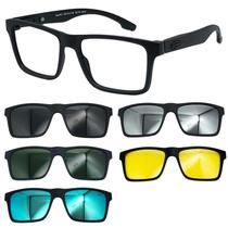 Oculos Mormaii 6153 Swap NG2 A14 Preto Fosco com 5 Clipons