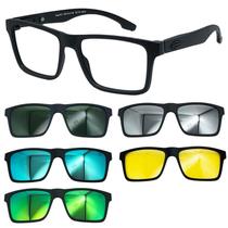 Oculos Mormaii 6153 Swap NG2 A14 Preto Fosco com 5 Clipons