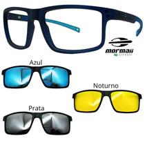 Oculos Mormaii Swap 5 6127 KC6 Azul Fosco Com 3 Clipons