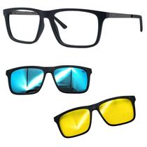 Oculos Mormaii Swap 6 A14 6132 Com 2 Clipons Azul e Nortuno Oculos Mormaii Swap 6 A14 6132 Com 2 Clipons Azul e Nortuno
