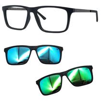 Oculos Mormaii Swap 6 A14 6132 Com 2 Clipons Azul e Verde Oculos Mormaii Swap 6 A14 6132 Com 2 Clipons Azul e Verde