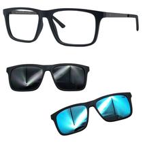 Oculos Mormaii Swap 6 A14 6132 Com 2 Clipons Cinza e Azul Oculos Mormaii Swap 6 A14 6132 Com 2 Clipons Cinza e Azul