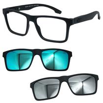 Oculos Mormaii Swap NG 2 6153 A14 com 2 Clipon Azul e Prata Oculos Mormaii Swap NG 2 6153 A14 com 2 Clipon Azul e Prata