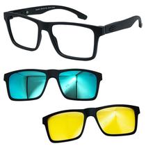 Oculos Mormaii Swap NG 2 6153 A14 com 2 Clipon Azul Noturno