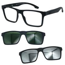 Oculos Mormaii Swap NG 2 6153 A14 com 2 Clipon G15 e Prata Oculos Mormaii Swap NG 2 6153 A14 com 2 Clipon G15 e Prata